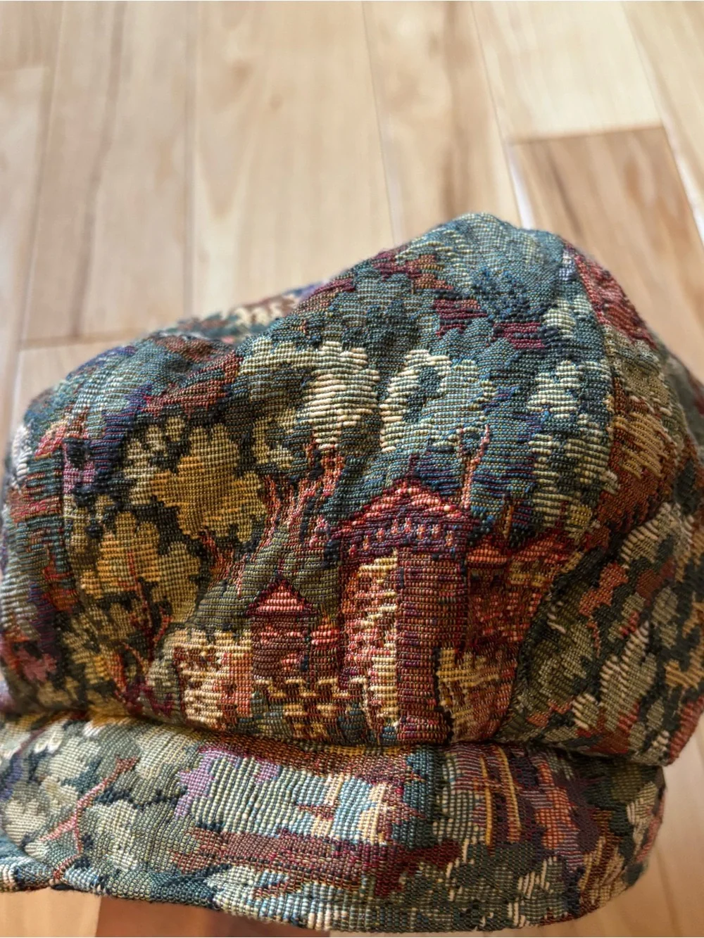 Vintage 90’s Liz Claiborne Floral Tapestry Newsboy Style Hat - Picture 6 of 9